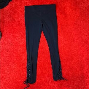 Express Black Cotton-Blend Leggings